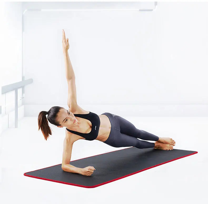 Tapis de yoga extra épais de 10 mm, 1830 x 610 mm, antidérapant, en NRB, pour homme et femme, tapis d'exercice de fitness,