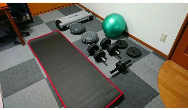Tapis de yoga extra épais de 10 mm, 1830 x 610 mm, antidérapant, en NRB, pour homme et femme, tapis d'exercice de fitness,