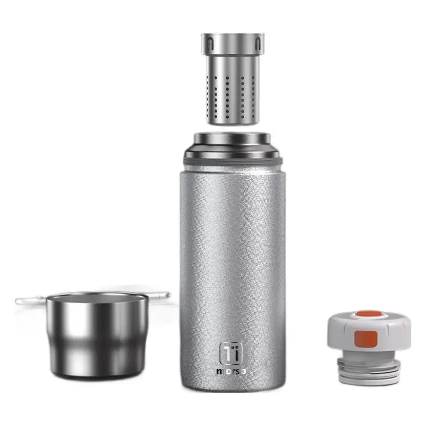 Bouteille isotherme en titane pour thé avec infuseur à thé riche en hydrogène, tasse thermique pour café, garde au chaud/froid, 450 ml
