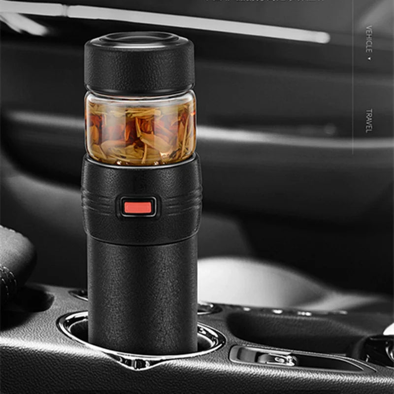 Thermos en acier inoxydable 316 pour thé avec infuseur à thé, bouteille isotherme pour voiture et bureau pour eau, portable, 580 ml
