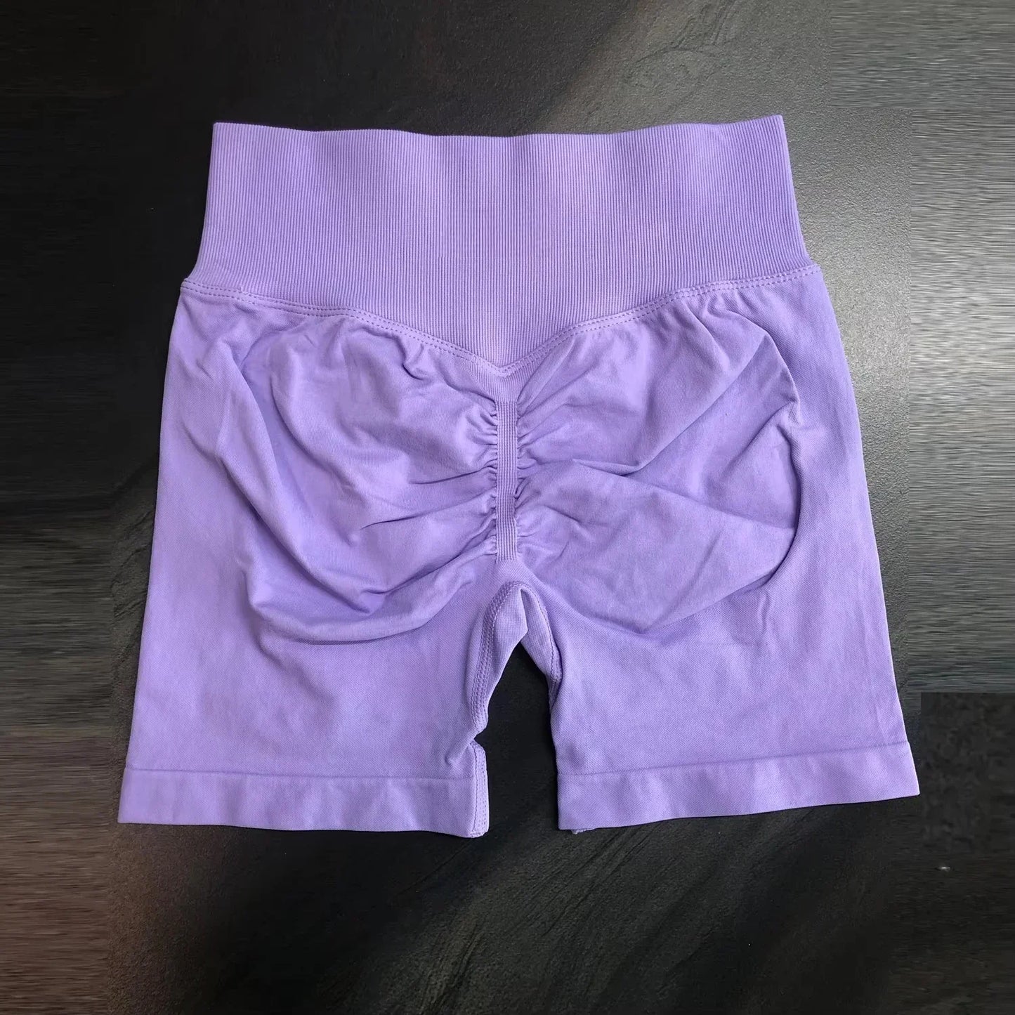 Short dynamique 4,5' Short de yoga sans coutures Scrunch Bum Short de gym côtelé à taille haute Short de motard d'entraînement très extensible