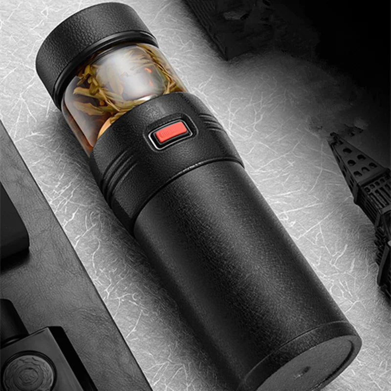 Thermos en acier inoxydable 316 pour thé avec infuseur à thé, bouteille isotherme pour voiture et bureau pour eau, portable, 580 ml