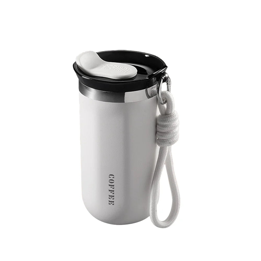 Tasse à café de voyage isolée sous vide, thermos en acier inoxydable, bouteille d'eau thermos réutilisable et anti-fuite