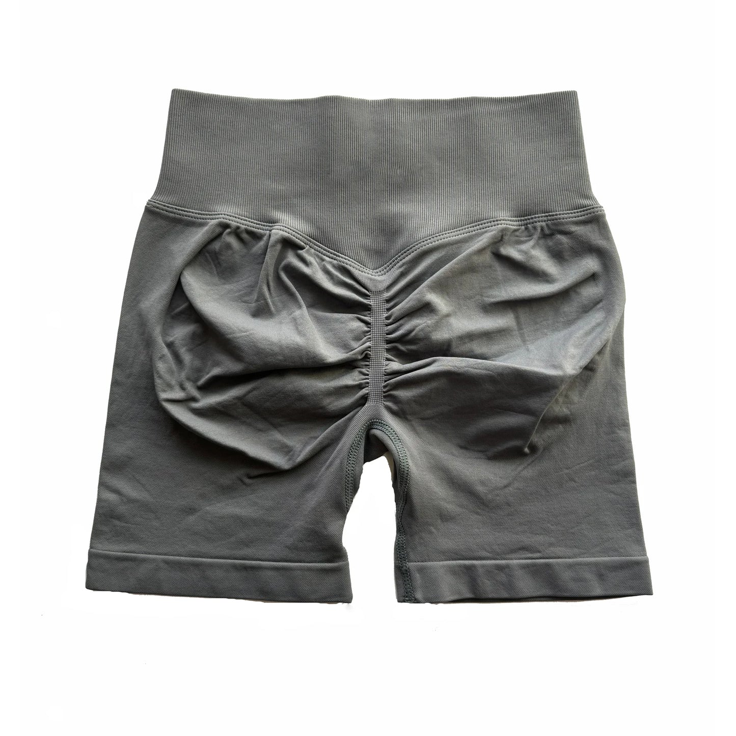 Short dynamique 4,5' Short de yoga sans coutures Scrunch Bum Short de gym côtelé à taille haute Short de motard d'entraînement très extensible