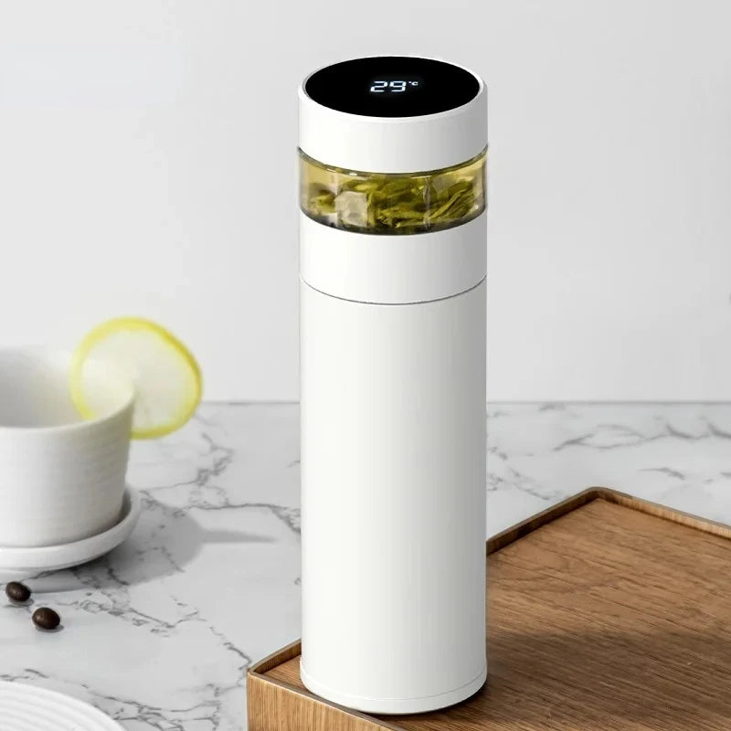 Tasse à thé isolée intérieure 304, séparation intelligente de l'eau du thé, tasse à thé de bureau haut de gamme en acier inoxydable