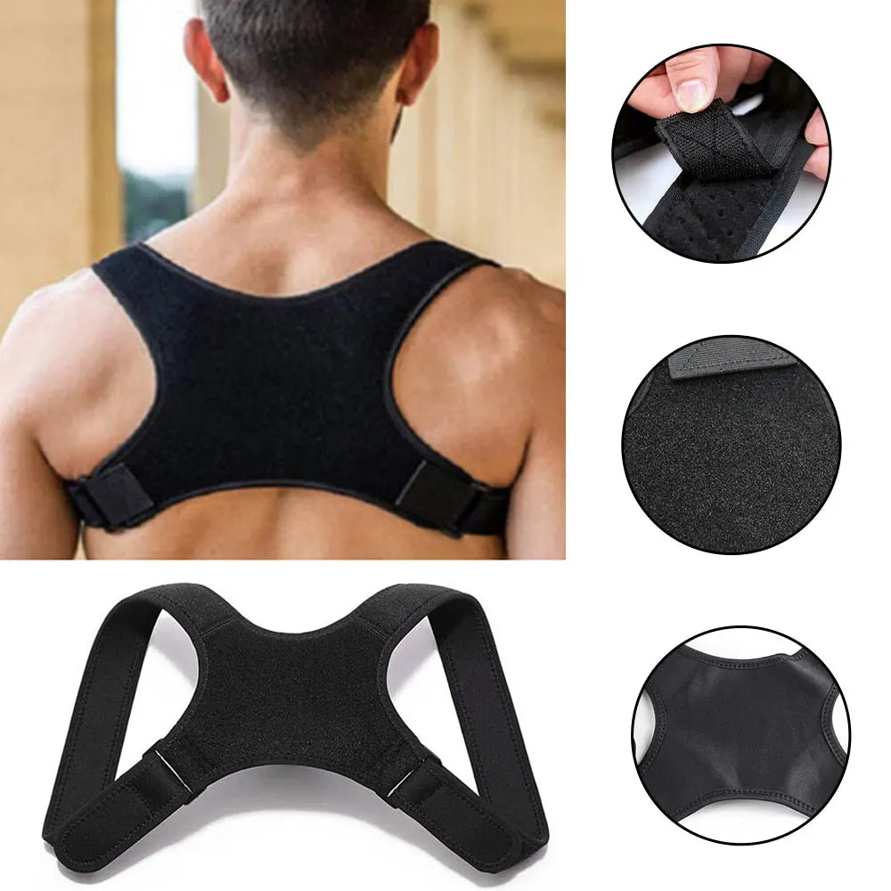 Correcteur de posture du dos réglable Ceinture de soutien du cou et du dos Ceintures de soutien de la colonne vertébrale Ceintures de soutien invisibles pour adultes