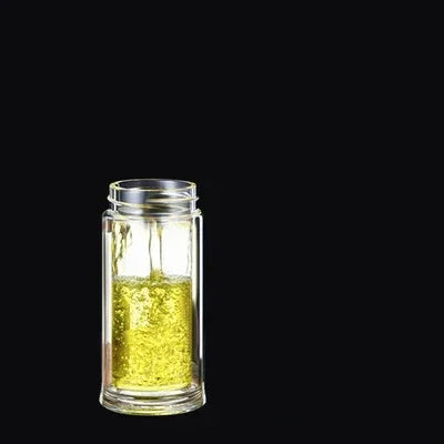 Bouteille thermos de séparation d'eau de thé Passoire à thé en acier inoxydable Gobelet Bouteille sous vide avec filtre à thé Deux couvercles