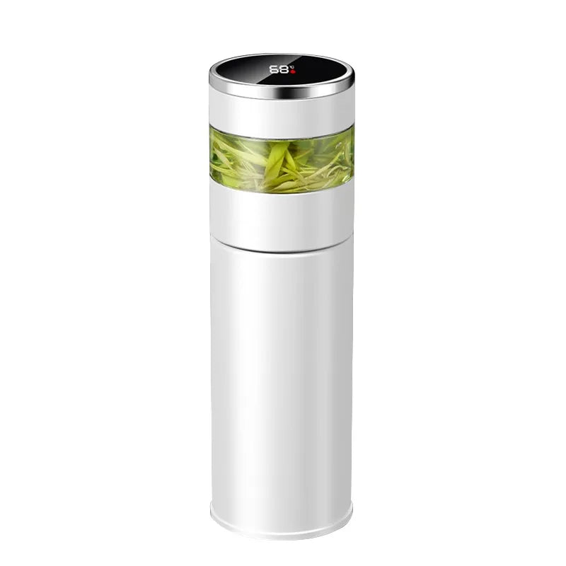 Tasses intelligentes en acier inoxydable 304, tasse à vide, affichage LED de la température, tasse à thé avec cloison en verre, bouteille à vide pour thé et eau