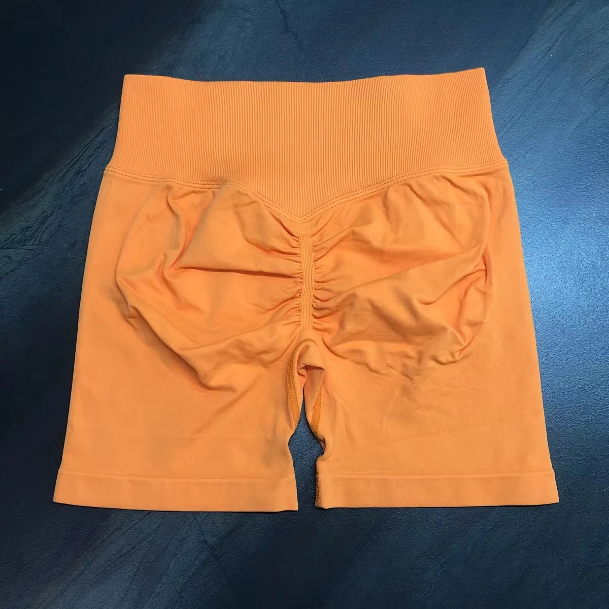 Short dynamique 4,5' Short de yoga sans coutures Scrunch Bum Short de gym côtelé à taille haute Short de motard d'entraînement très extensible