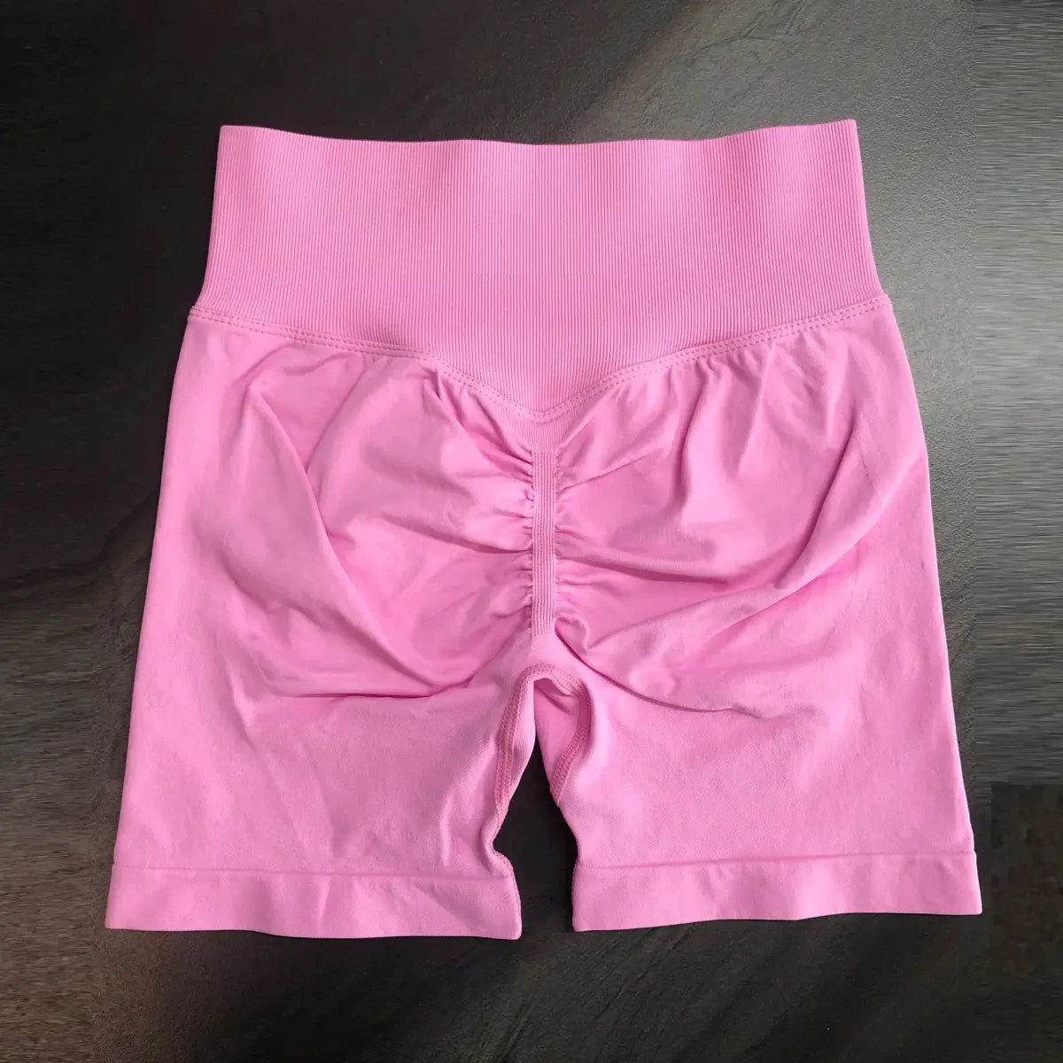 Short dynamique 4,5' Short de yoga sans coutures Scrunch Bum Short de gym côtelé à taille haute Short de motard d'entraînement très extensible
