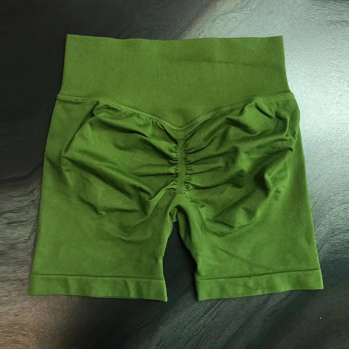 Short dynamique 4,5' Short de yoga sans coutures Scrunch Bum Short de gym côtelé à taille haute Short de motard d'entraînement très extensible
