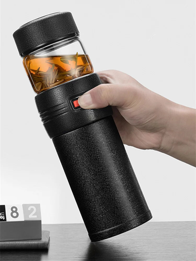 Thermos en acier inoxydable 316 pour thé avec infuseur à thé, bouteille isotherme pour voiture et bureau pour eau, portable, 580 ml