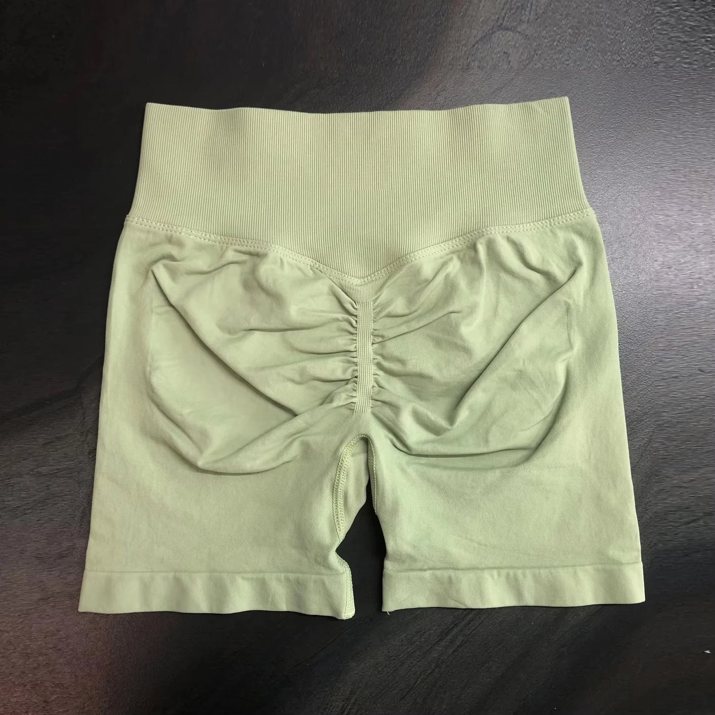 Short dynamique 4,5' Short de yoga sans coutures Scrunch Bum Short de gym côtelé à taille haute Short de motard d'entraînement très extensible