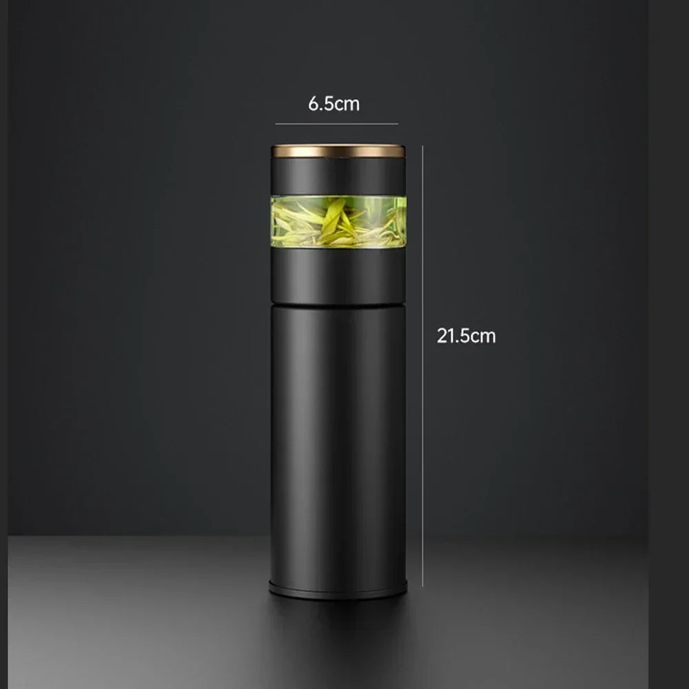 Bouteille thermos avec affichage de la température, infuseur à thé, bouteille d'eau, flacons isothermes en acier inoxydable, gobelet, tasse à café, boissons