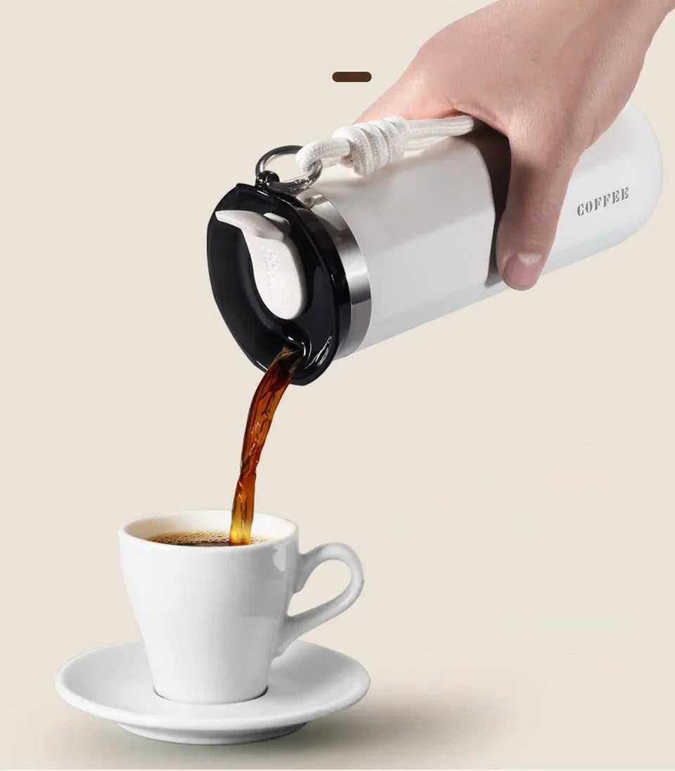 Tasse à café de voyage isolée sous vide, thermos en acier inoxydable, bouteille d'eau thermos réutilisable et anti-fuite