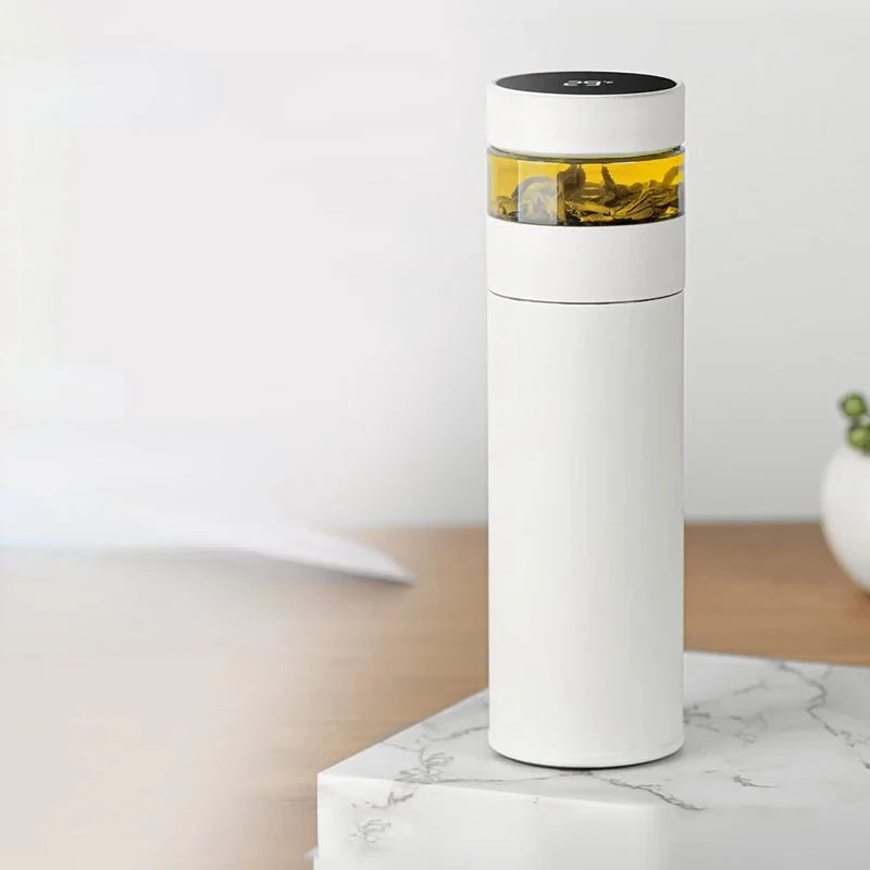 Tasse à thé isolée intérieure 304, séparation intelligente de l'eau du thé, tasse à thé de bureau haut de gamme en acier inoxydable