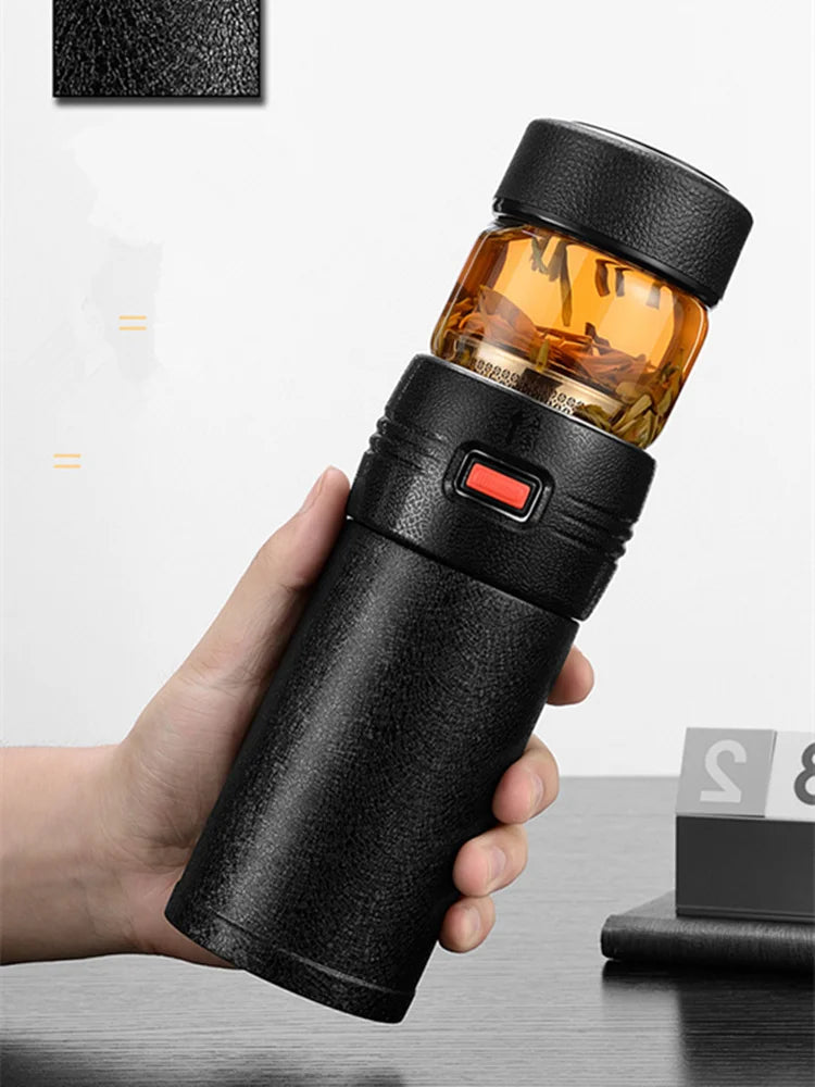 Thermos en acier inoxydable 316 pour thé avec infuseur à thé, bouteille isotherme pour voiture et bureau pour eau, portable, 580 ml