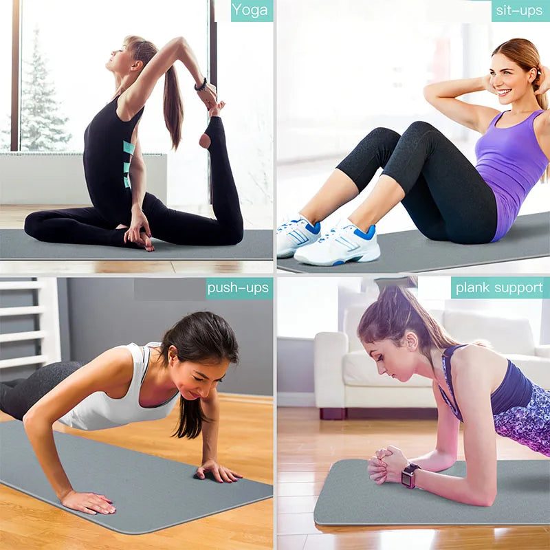 Tapis de yoga TPE épais bicolore antidérapant