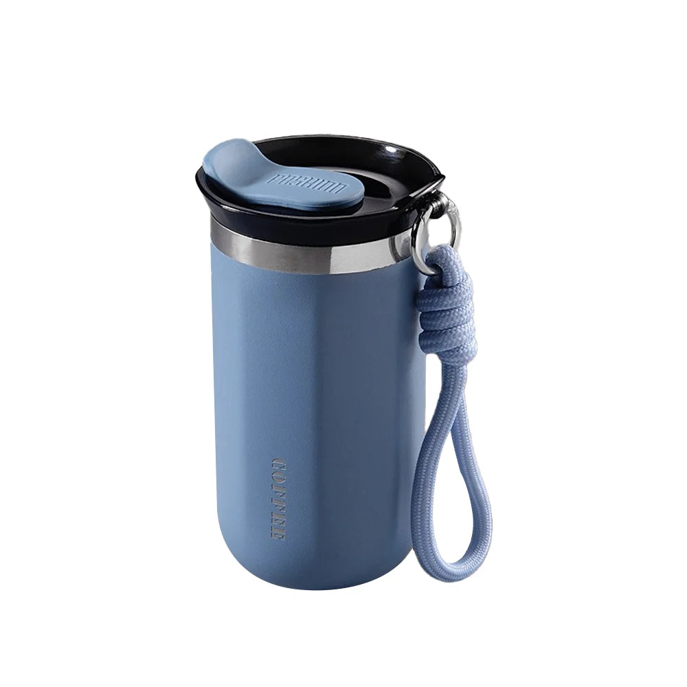 Tasse à café de voyage isolée sous vide, thermos en acier inoxydable, bouteille d'eau thermos réutilisable et anti-fuite