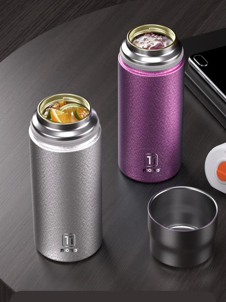 Bouteille isotherme en titane pour thé avec infuseur à thé riche en hydrogène, tasse thermique pour café, garde au chaud/froid, 450 ml
