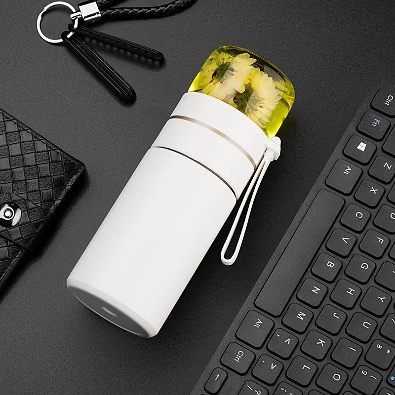 Bouteille à thé en acier inoxydable, thermos isolé, tasse de voyage anti-fuite, passoire pour expérience de thé et de café