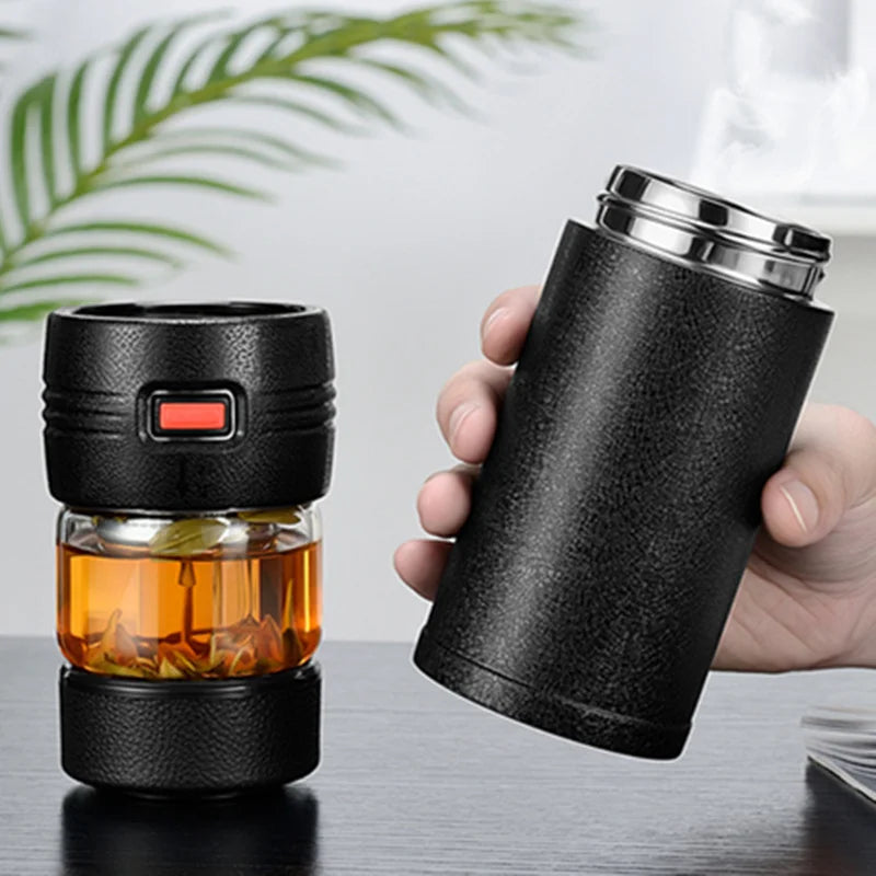 Thermos en acier inoxydable 316 pour thé avec infuseur à thé, bouteille isotherme pour voiture et bureau pour eau, portable, 580 ml