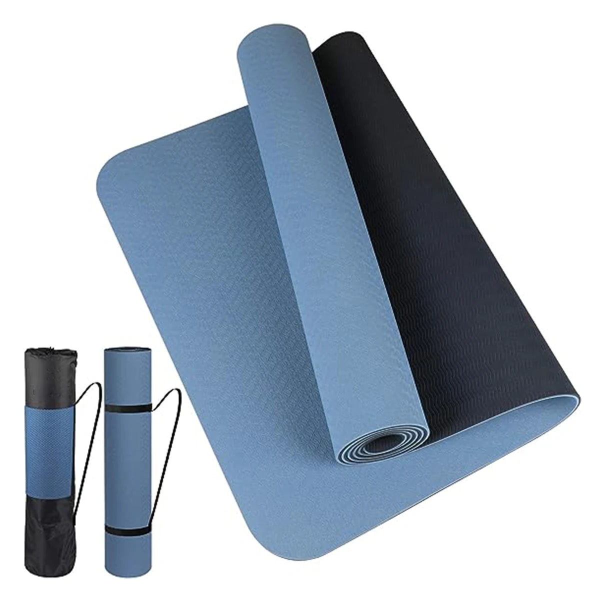 Tapis de yoga TPE épais bicolore antidérapant