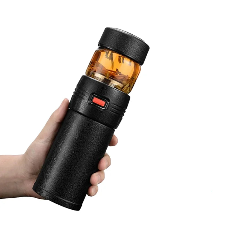 Thermos en acier inoxydable 316 pour thé avec infuseur à thé, bouteille isotherme pour voiture et bureau pour eau, portable, 580 ml