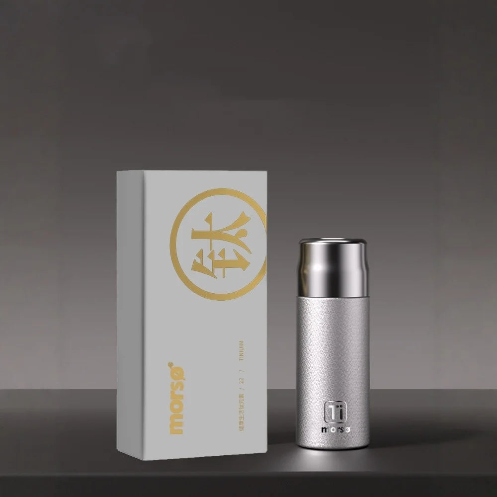 Bouteille isotherme en titane pour thé avec infuseur à thé riche en hydrogène, tasse thermique pour café, garde au chaud/froid, 450 ml