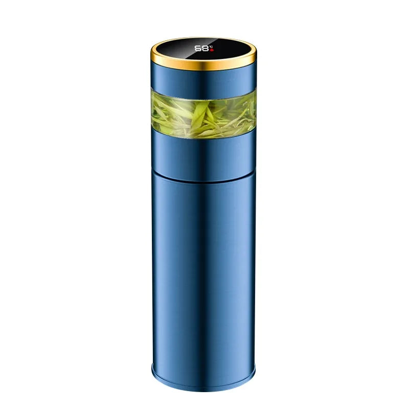 Tasses intelligentes en acier inoxydable 304, tasse à vide, affichage LED de la température, tasse à thé avec cloison en verre, bouteille à vide pour thé et eau