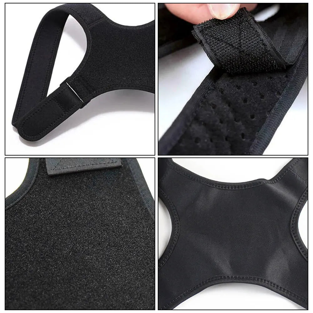 Correcteur de posture du dos réglable Ceinture de soutien du cou et du dos Ceintures de soutien de la colonne vertébrale Ceintures de soutien invisibles pour adultes