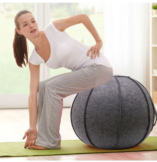 Ballon de yoga Nrq Diamètre 65 cm Ballon de fitness sportif équilibré et stable Pilates Pompe à ceinture antidéflagrante