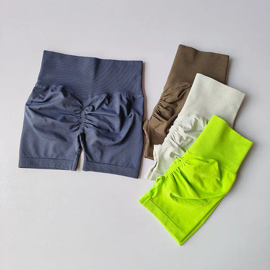 Short de sport de levage de hanche de pêche pour femmes taille haute et taille resserrée amincissante course à pied hanche séchage rapide pantalon serré à trois points