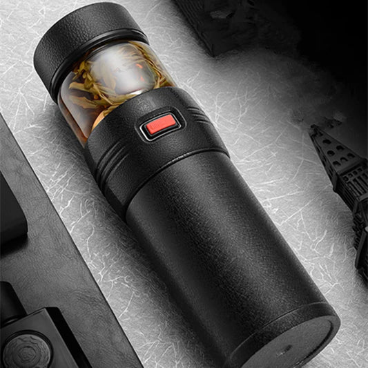 Thermos en acier inoxydable 316 pour thé avec infuseur à thé, bouteille isotherme pour voiture et bureau pour eau, portable, 580 ml