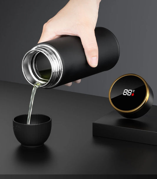 Bouteille thermos avec affichage de la température, infuseur à thé, bouteille d'eau, flacons isothermes en acier inoxydable, gobelet, tasse à café, boissons