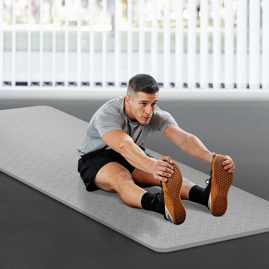 Tapis de yoga antidérapant 190 cm, tapis de fitness durable, tapis d'exercice en TPE sans goût pour étirements à domicile, entraînement au sol, Pilates, femmes et hommes