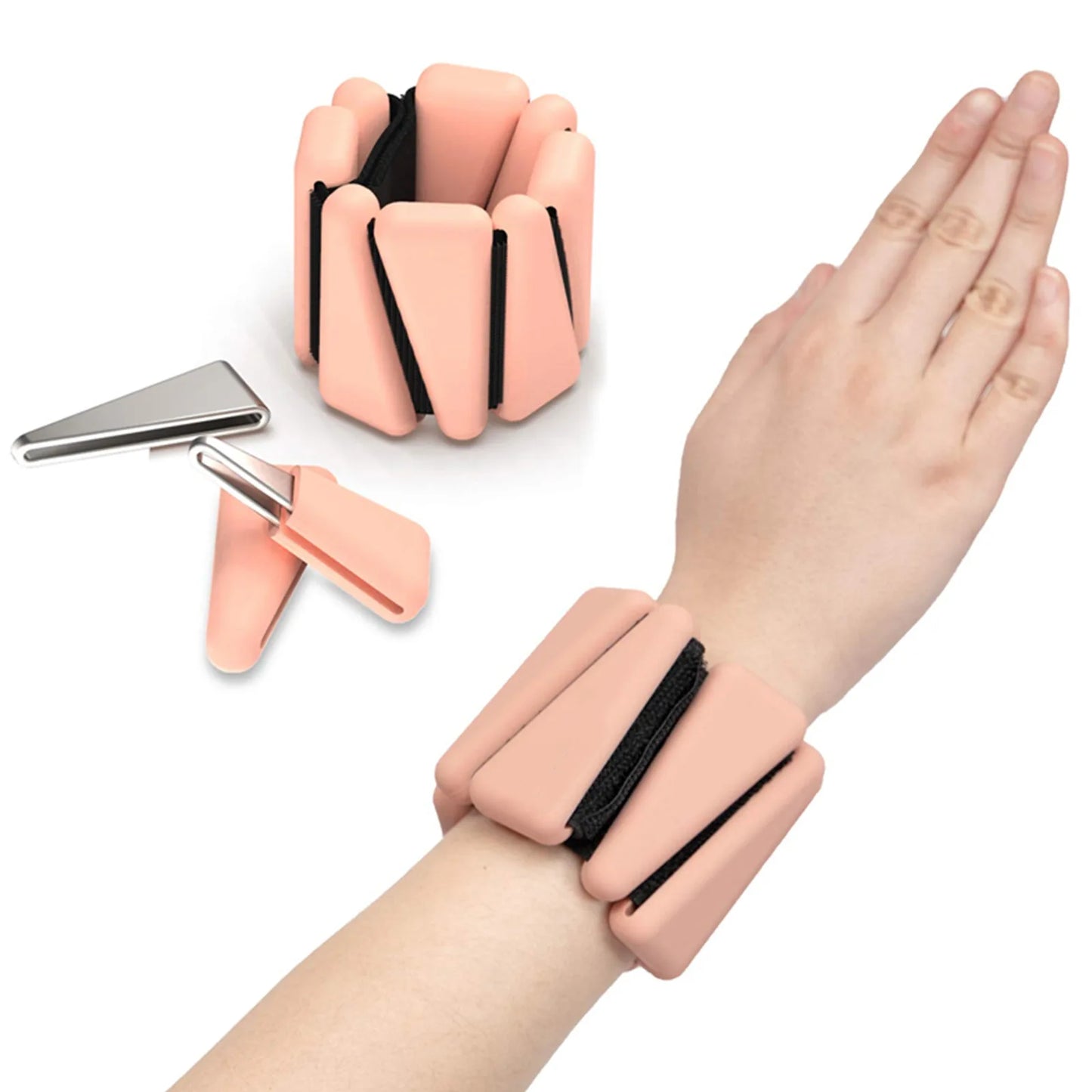 Bracelet de poids d'exercice 450/900 g Bracelet de poids de poignet de fitness réglable Sangle de cheville en silicone Gym en plein air Entraînement de course à pied