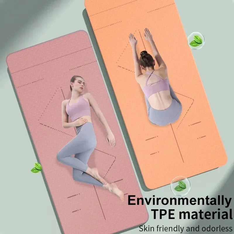 WESTTUNE Tapis de yoga antidérapant et respectueux de l'environnement, tapis de fitness, pilates, anti-déchirure, avec sangle de transport et sac pour femme