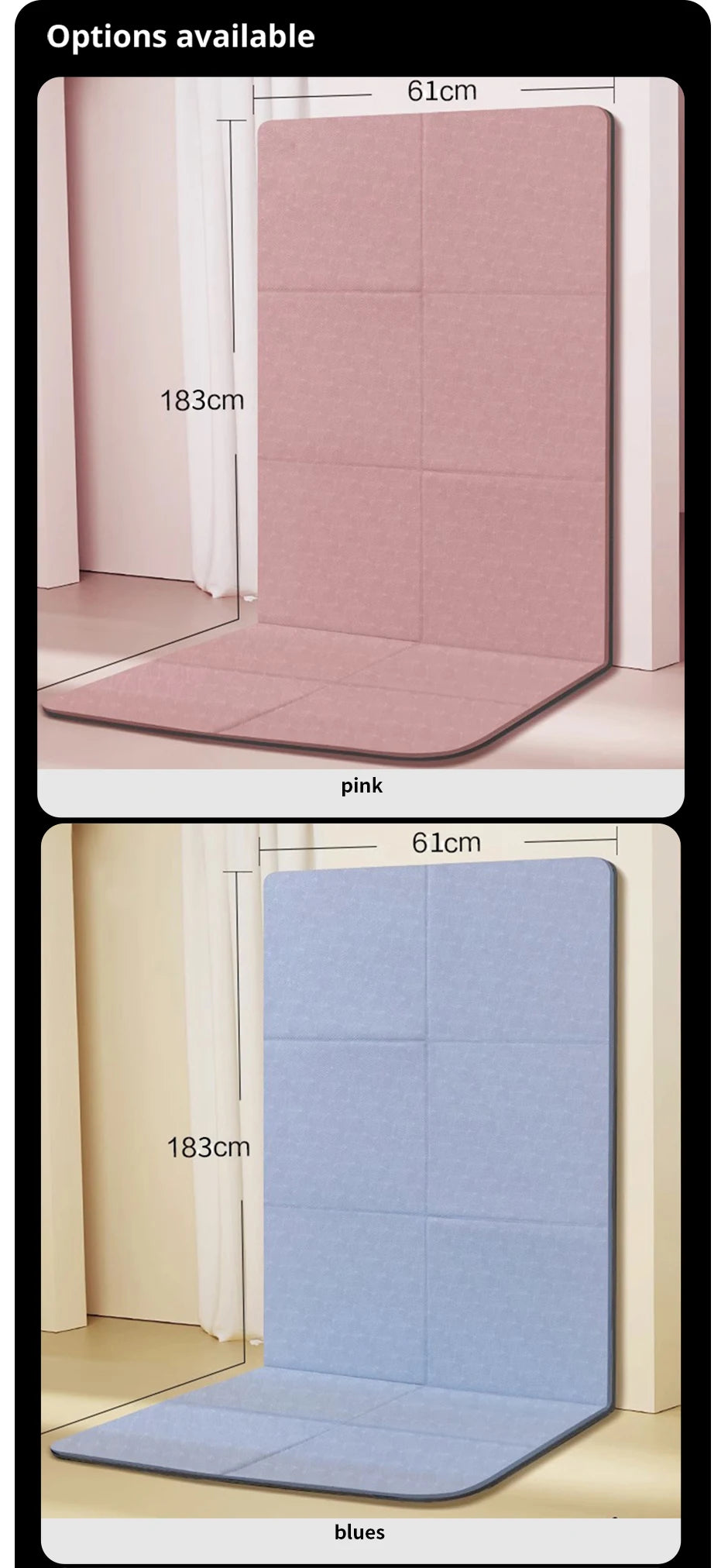 Tapis de yoga pliable en TPE respectueux de l'environnement, tapis d'exercice de fitness pliable double face antidérapant pour yoga, entraînements au sol