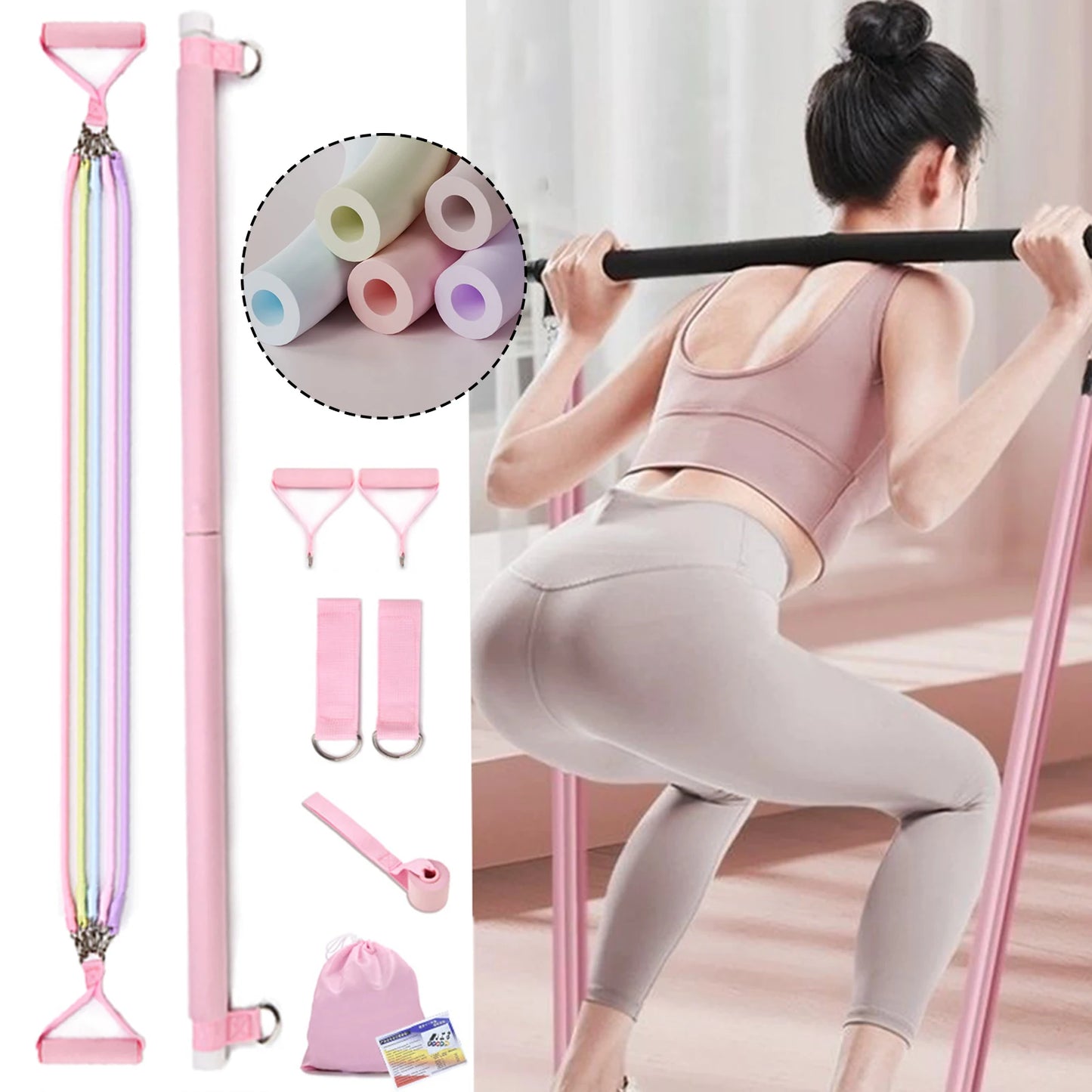 Ceinture élastique de fitness pour femmes, bande de résistance tonifiante portable pour la tonification de la salle de sport à domicile