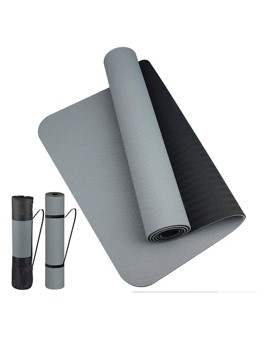 Tapis de yoga TPE épais bicolore antidérapant