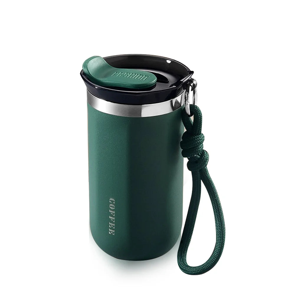 Tasse à café de voyage isolée sous vide, thermos en acier inoxydable, bouteille d'eau thermos réutilisable et anti-fuite