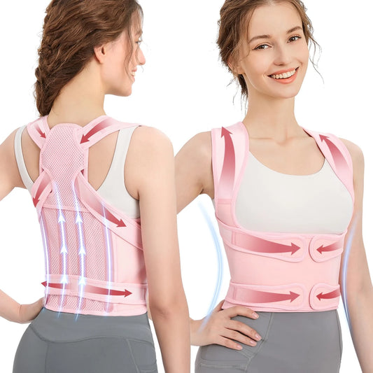 Correcteur de posture pour le dos pour femmes et hommes, redresseur d'épaule, support dorsal complet réglable, orthèse pour le haut et le bas du dos