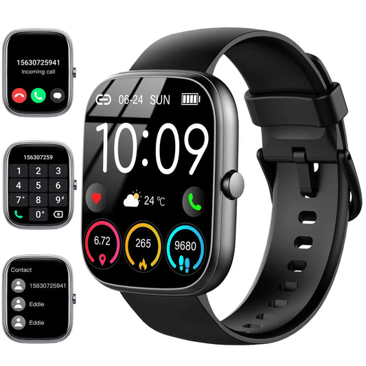 Montre intelligente, montre intelligente 1,91" (répondre/passer un appel), tracker d'activité étanche IP68, plus de 110 modes sportifs, surveillance de la fréquence cardiaque et du sommeil