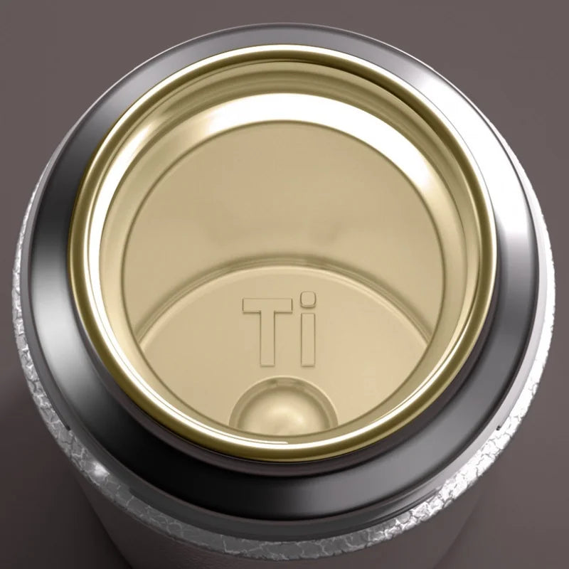 Bouteille isotherme en titane pour thé avec infuseur à thé riche en hydrogène, tasse thermique pour café, garde au chaud/froid, 450 ml