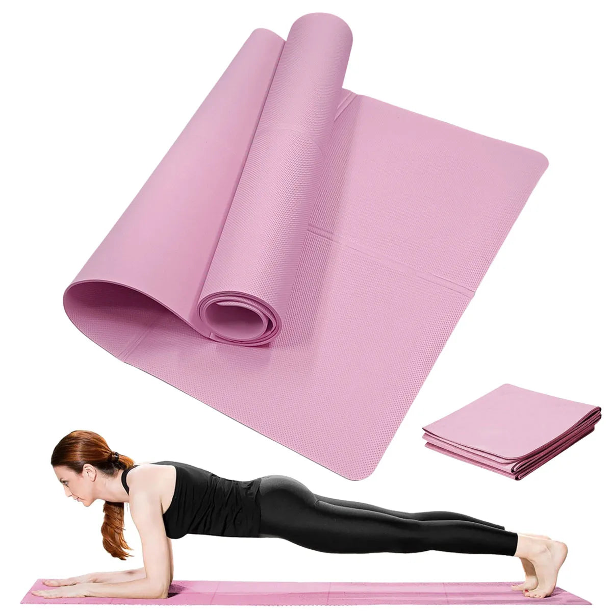 Tapis de yoga antidérapant en EVA de 4 mm d'épaisseur pour le sport, le fitness, le yoga, la gymnastique