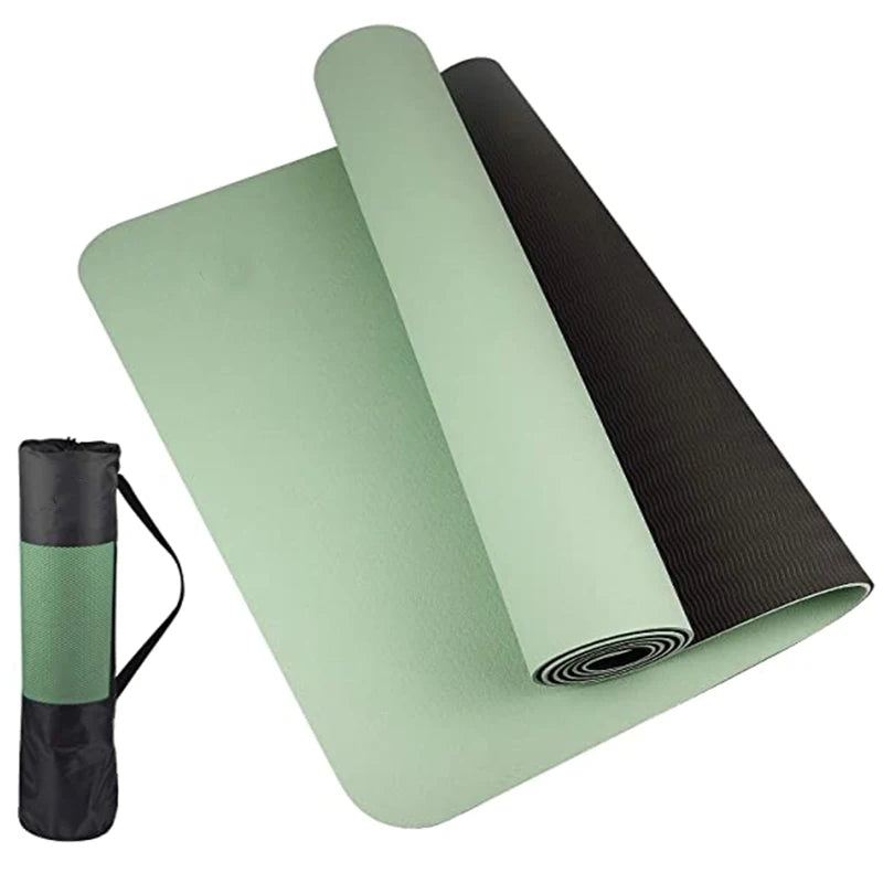 Tapis de yoga TPE épais bicolore antidérapant